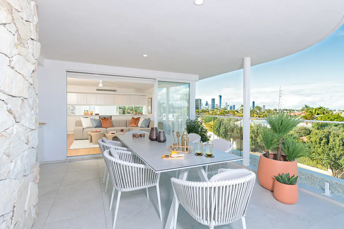 Clear Island Waters, QLD open-plan living and dining area