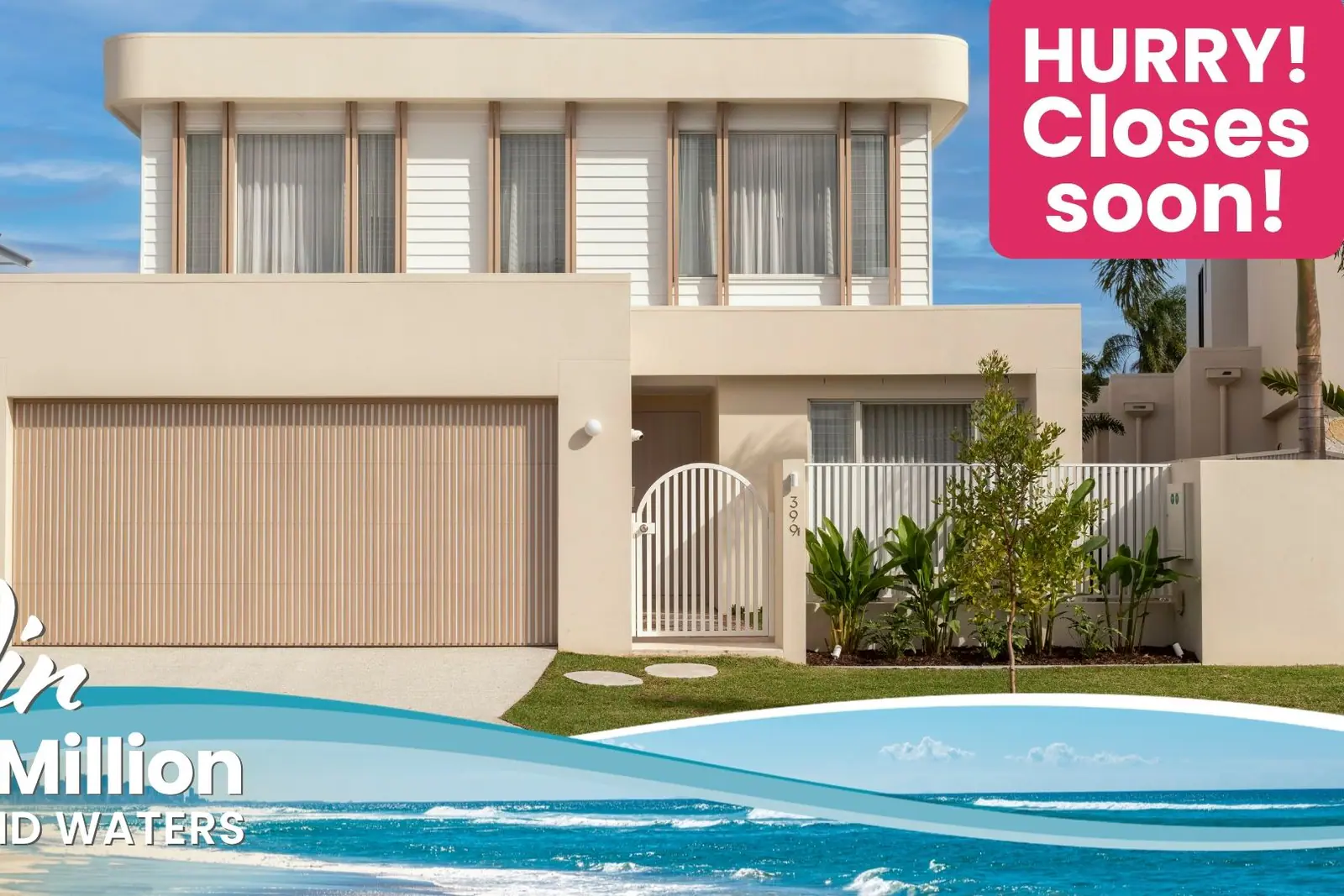 Yourtown Draw 560 Closes in 7 Days: $3.1M Mermaid Waters Prize Home + $100k Gold